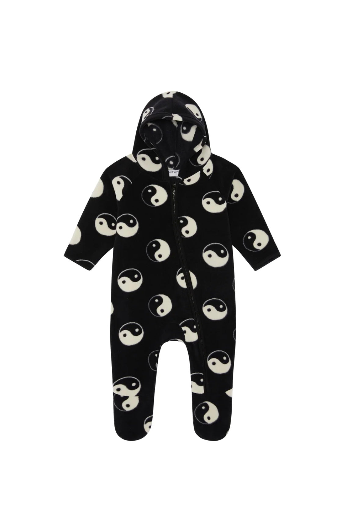 Ying yang baby fleece pramsuit