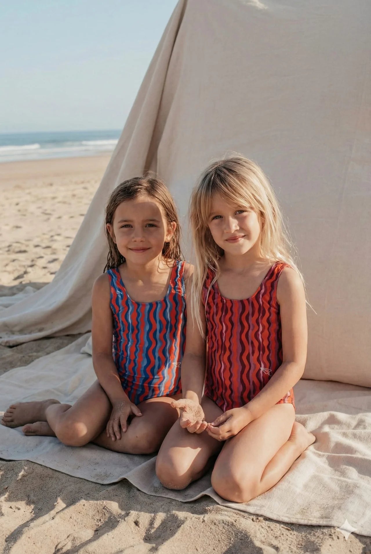 Tangerine flow girls swimzers