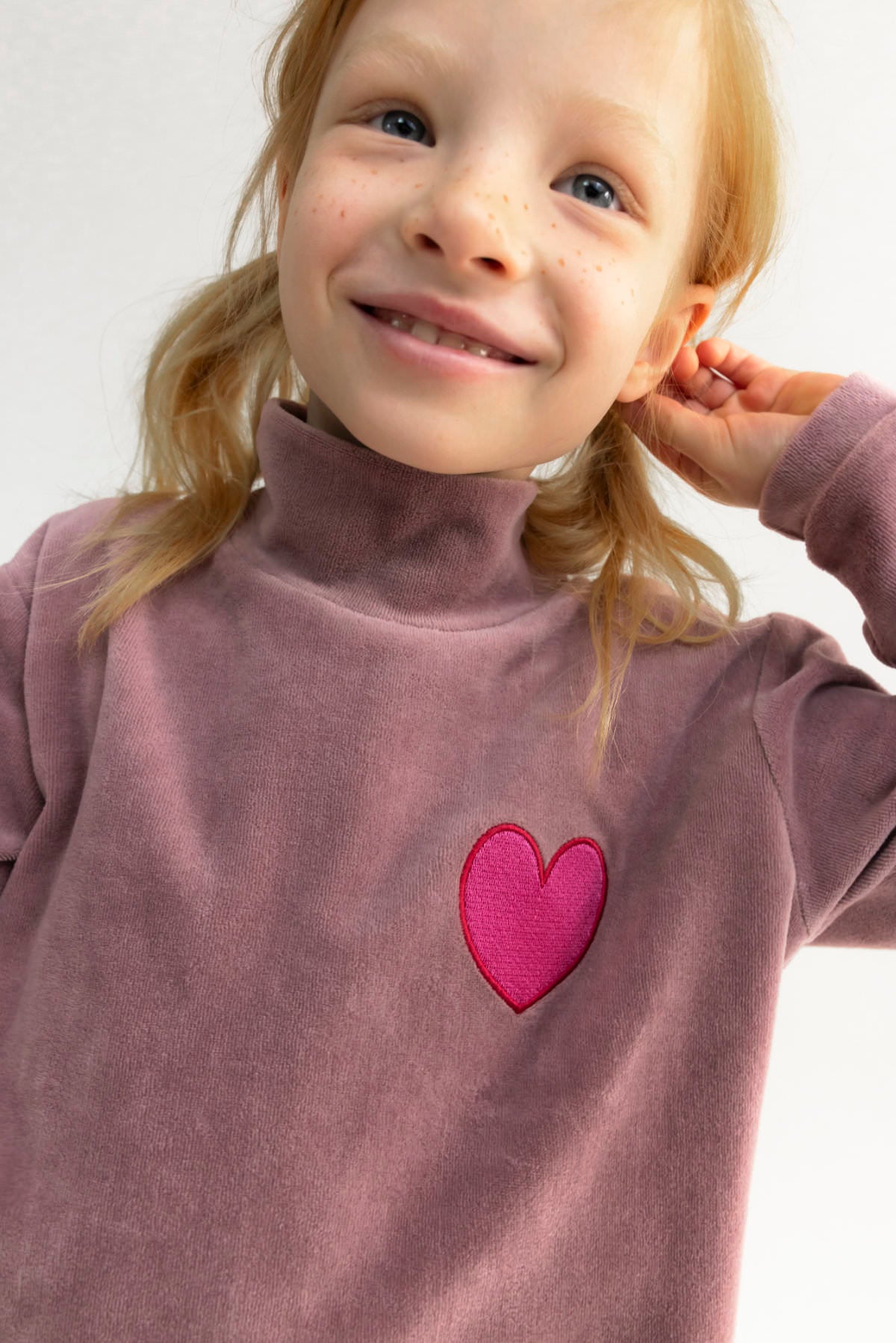 Hearts lilac velvet longsleeve