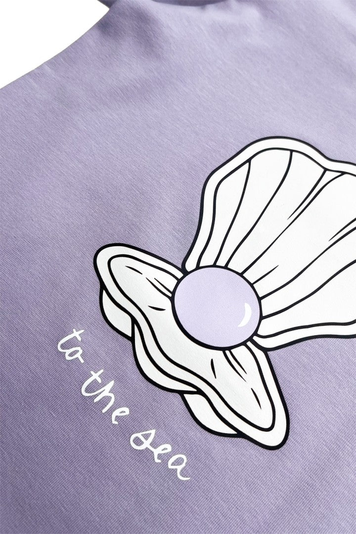 Shell violet crop top