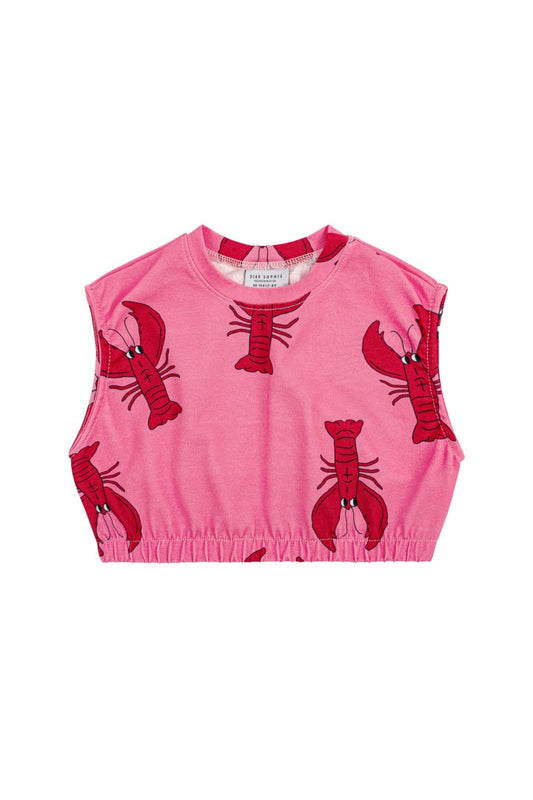 Lobster pink crop top