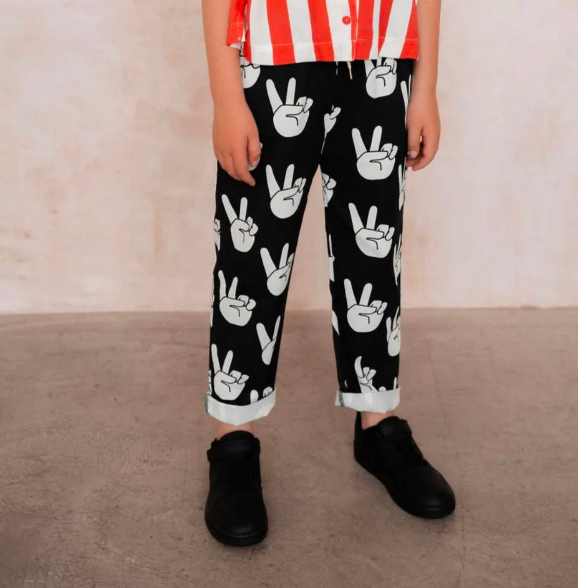 Peace hands kids pants