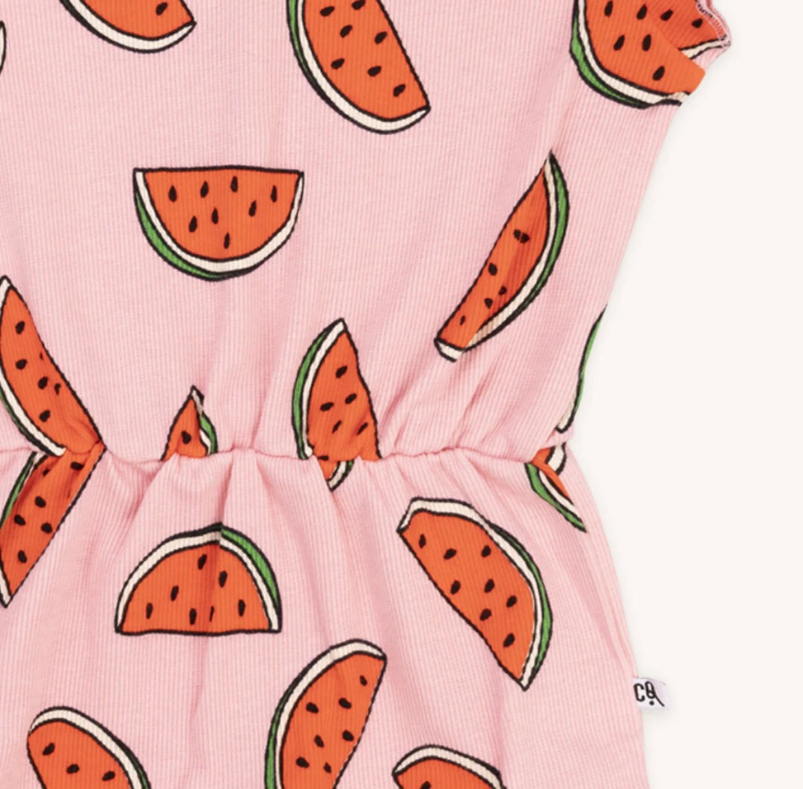 Watermelon ruffled playsuit