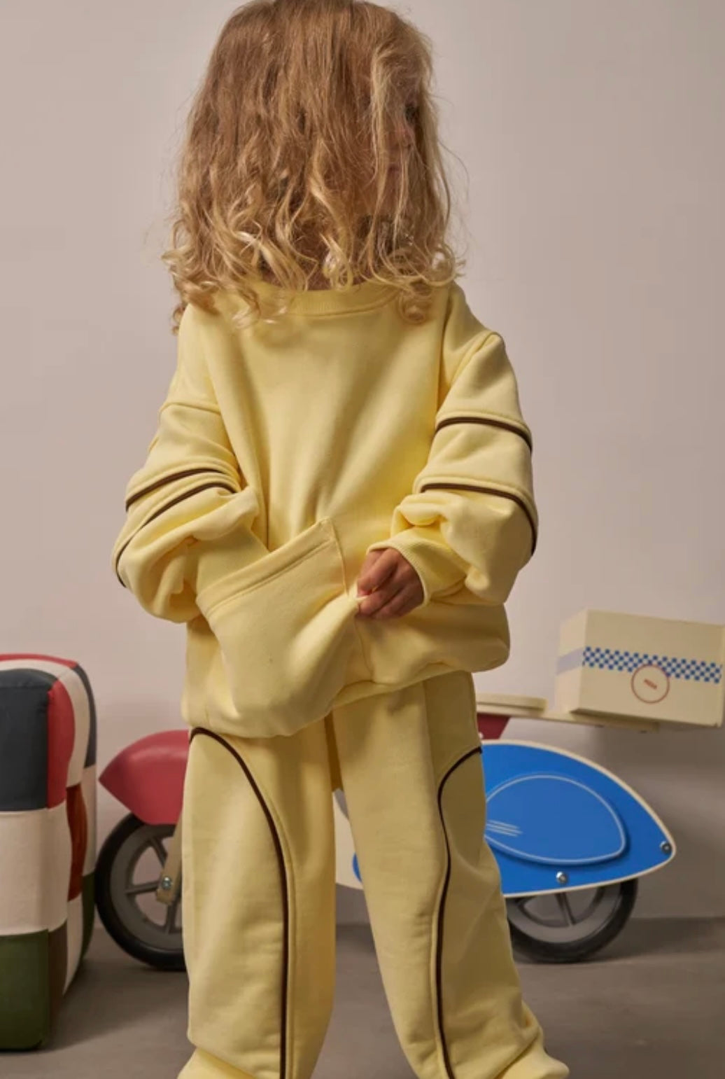 Sari butter yellow jogger set