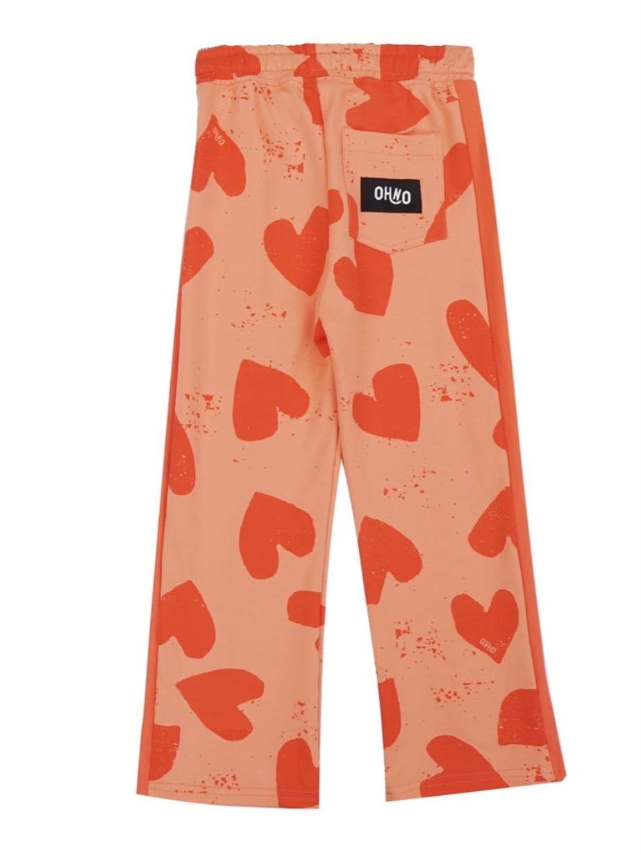 Peach fuzz hearts wide pants