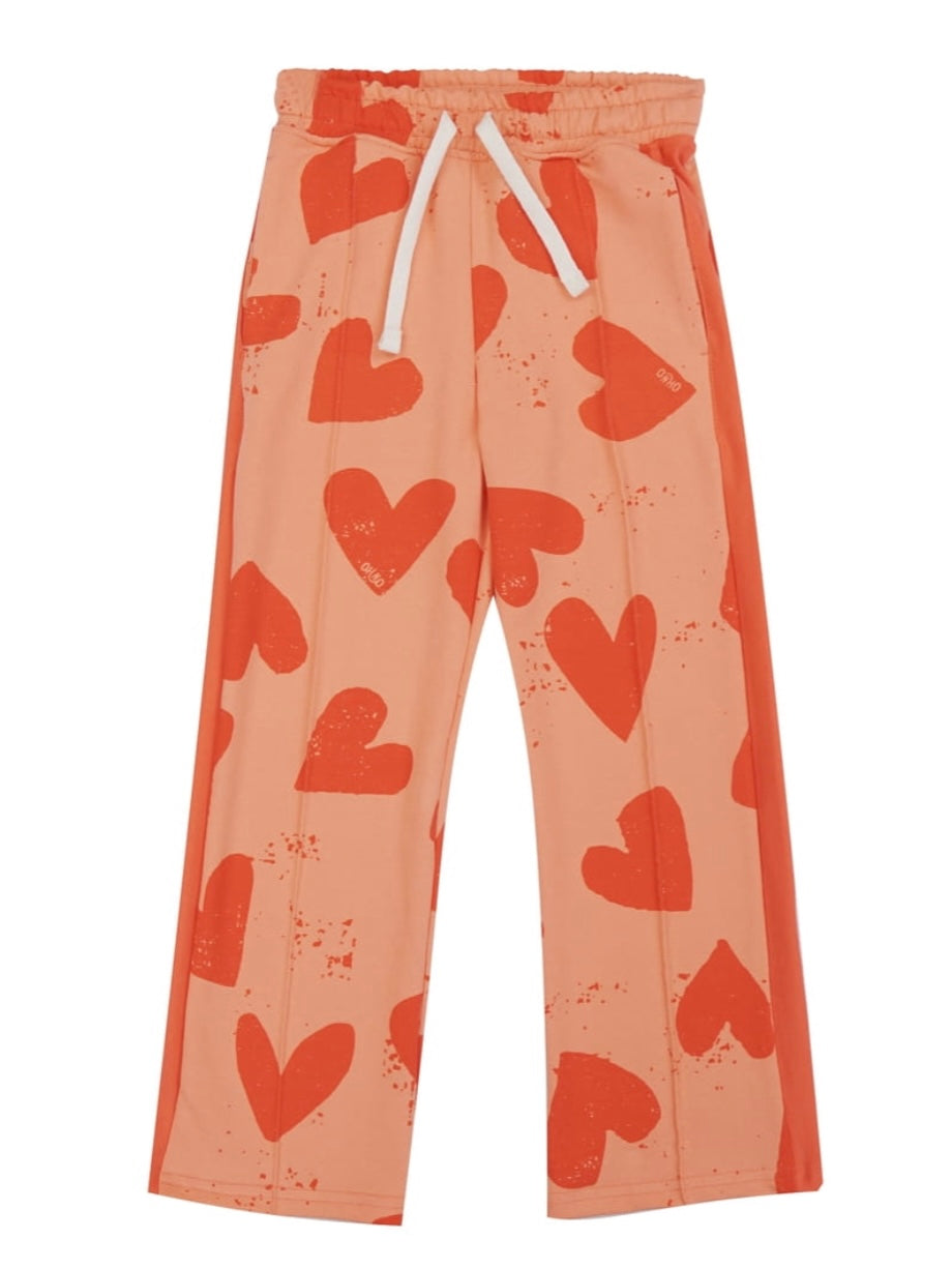 Peach fuzz hearts wide pants