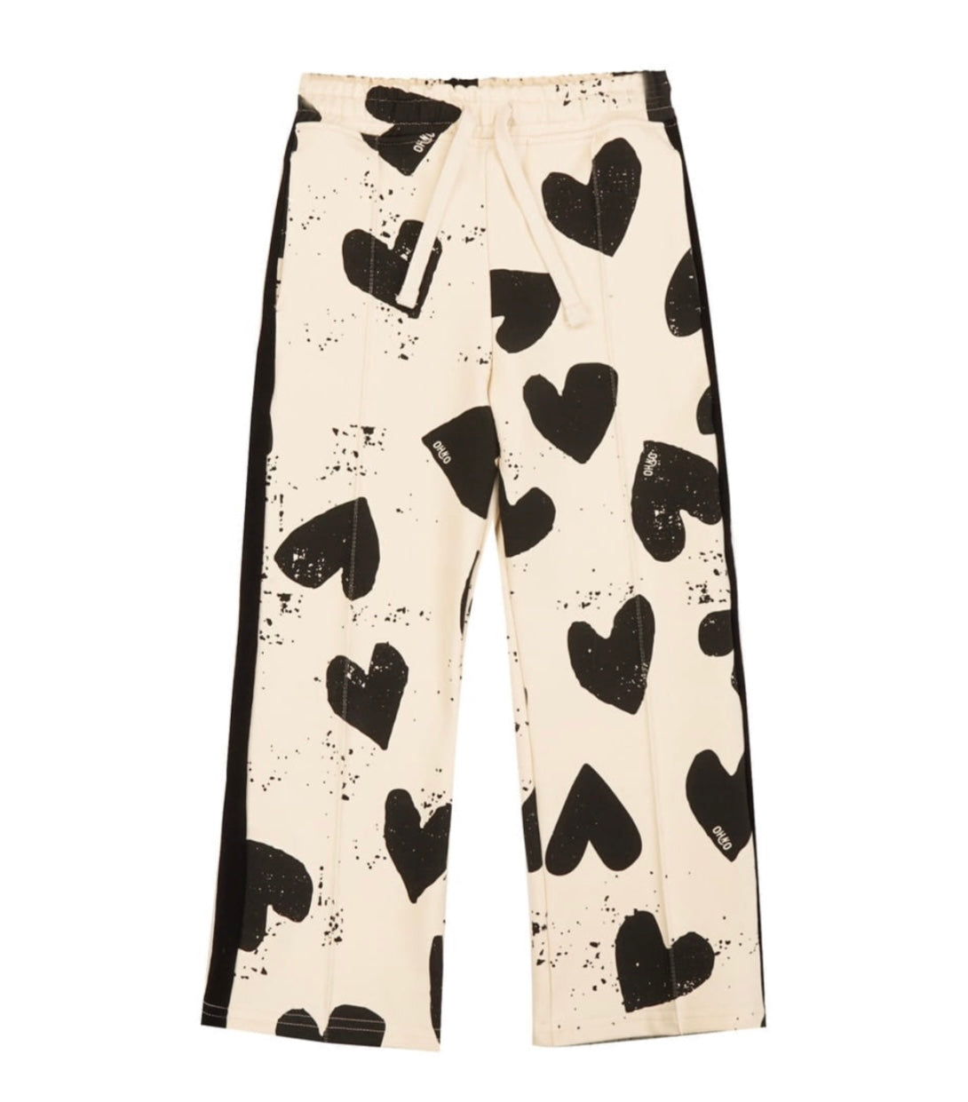 Black hearts wide pants