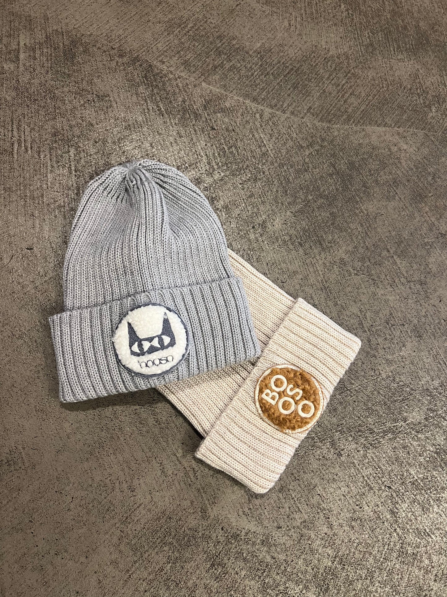 Merino wool beige beanie