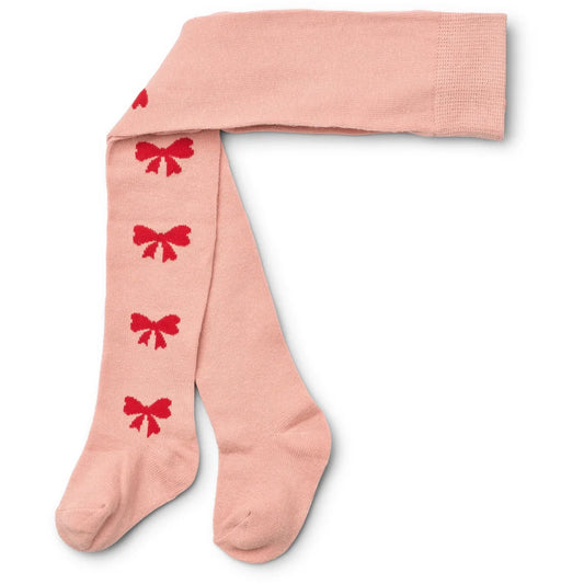 Vera Tights Warm Pink Bow