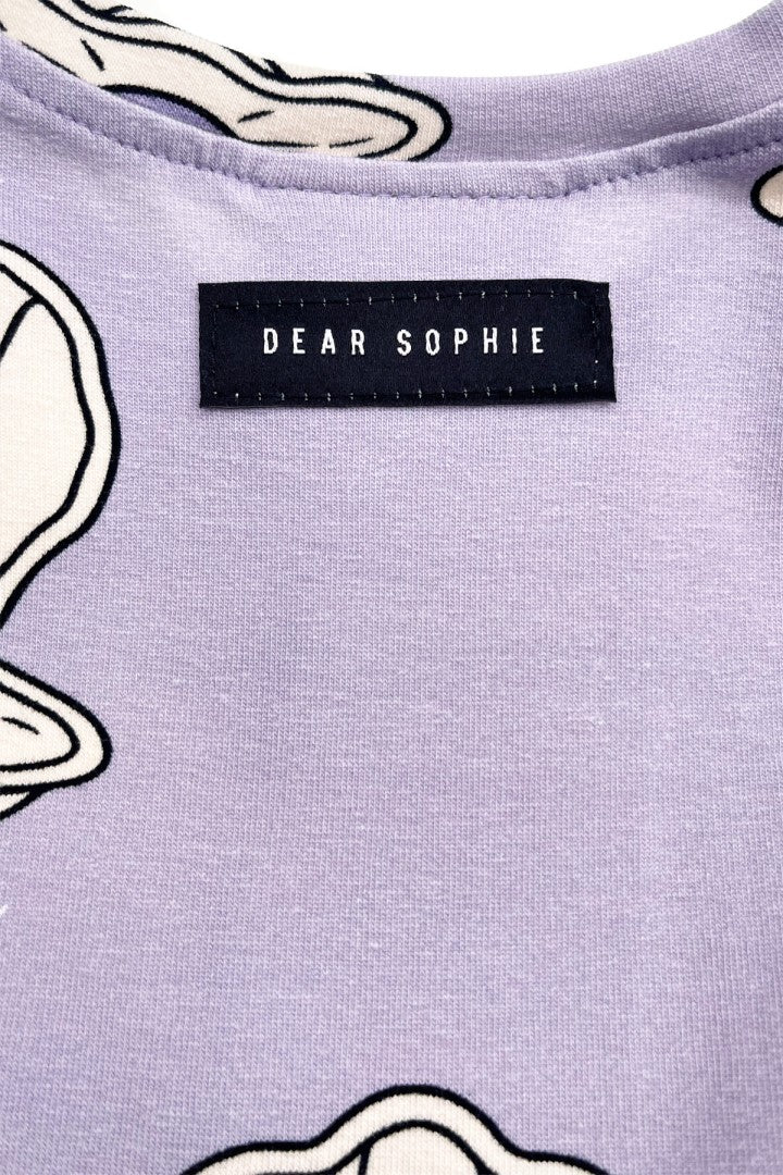 Shell violet puff dress