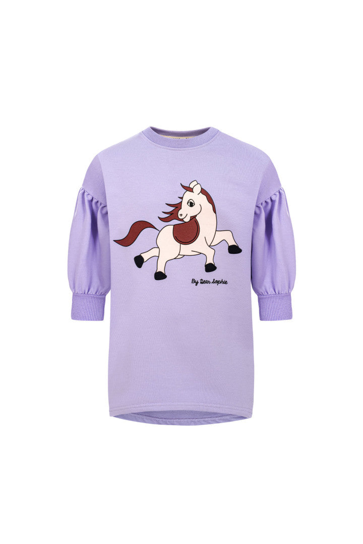 Horse violet puff tunic