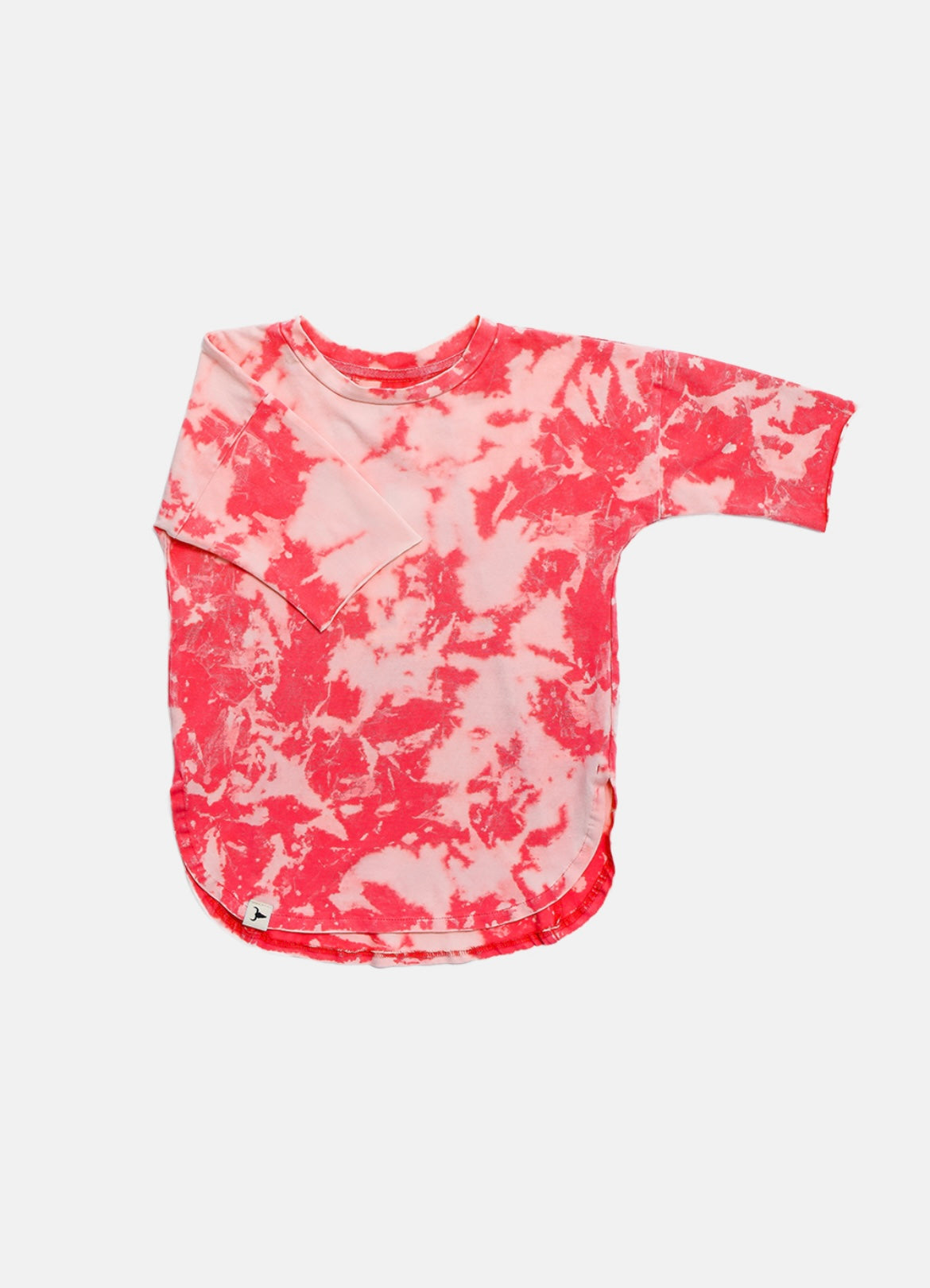 Long acid splash tee pink