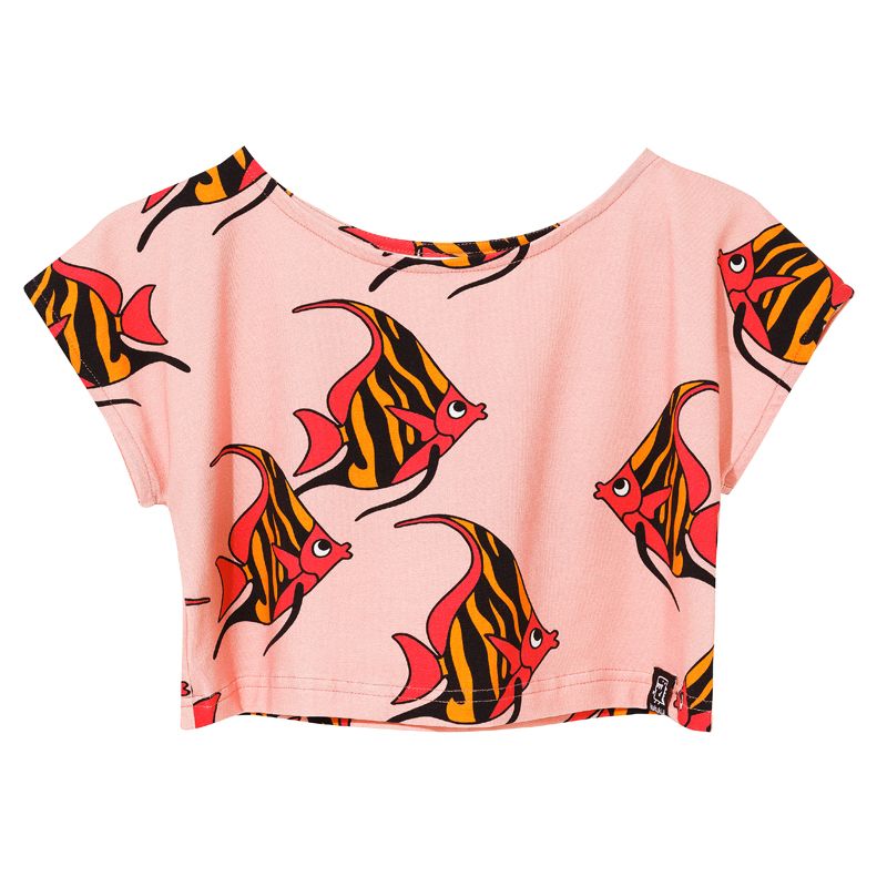 Crop top pink fish